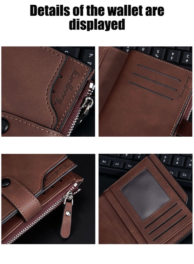 baellerry Men's Genuine Leather Wallet Universal Wallet – Slim Bifold Design, Multiple Card Slots & Cash Compartment – Stylish & Durable Gift for Him - Image 5